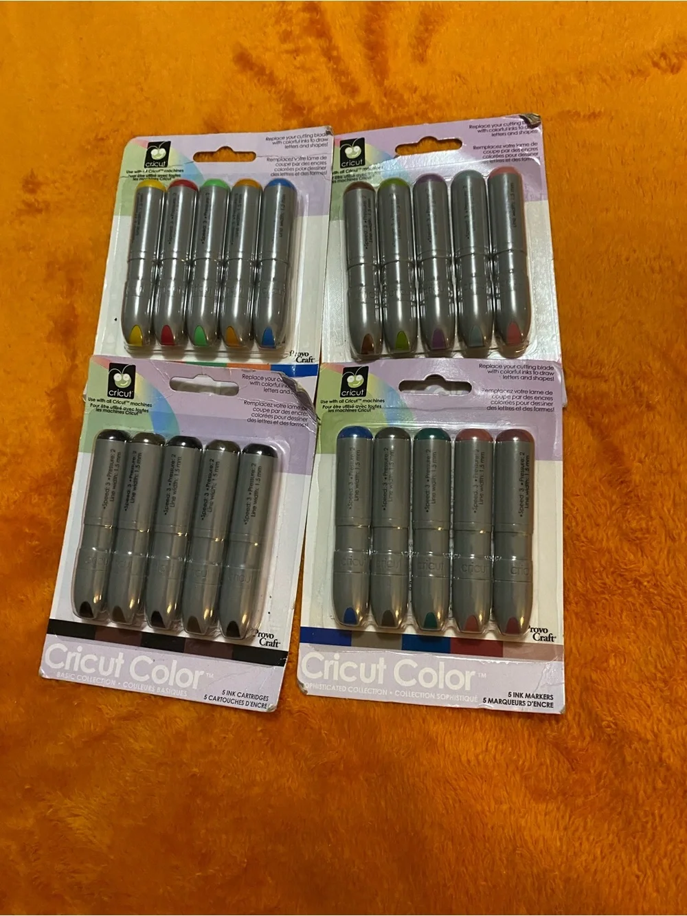 Cricut Color Marker Packs - Silver Bodies with Red, Yellow, Green, Blue, Purple